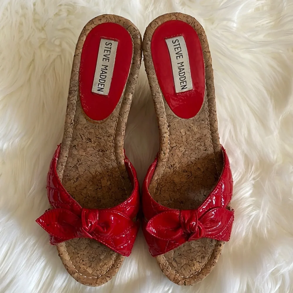 Steve Madden Women’s Wedge Platform Slide Sandals Size 8.5 - Picture 1 of 6